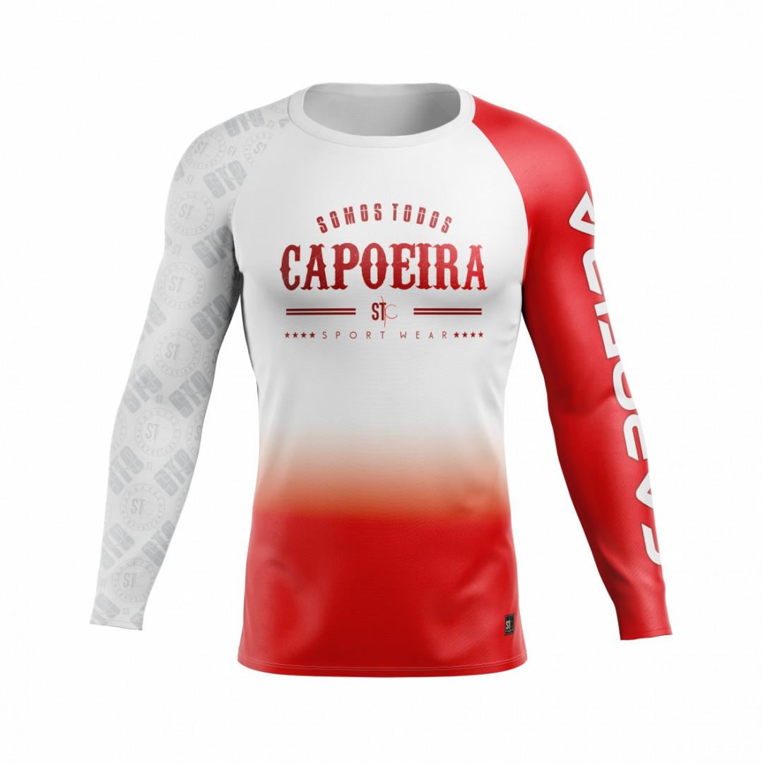 Rashguard Personalizada - STC Vermelha Capoeira Pro - Masculino 