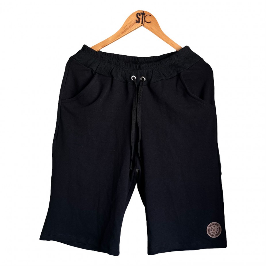 Bermuda Moletom masculina STC - Preto