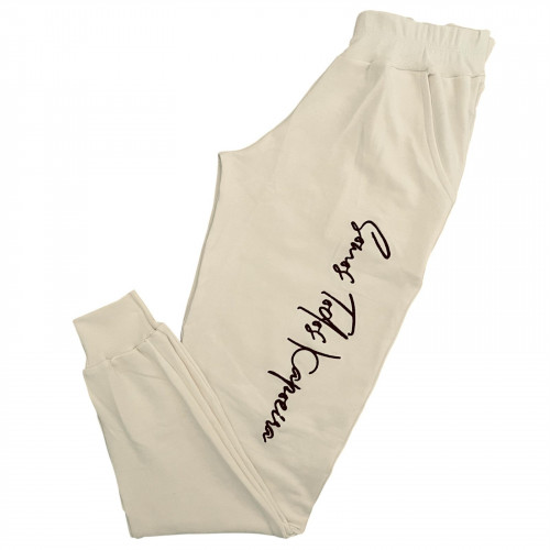 Calça  Moletinho com Elastano  Jogger Capoeira STC - Marfim