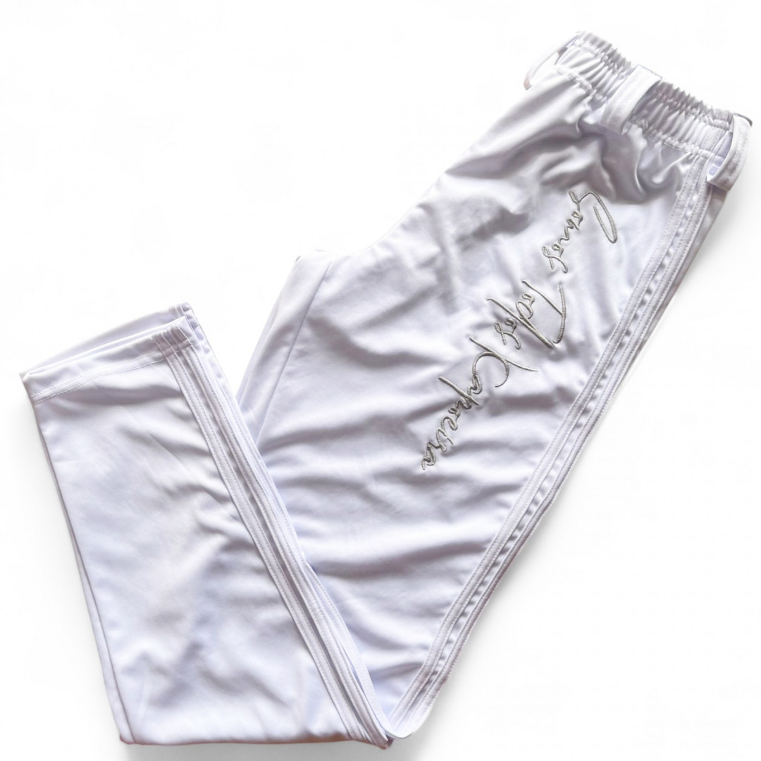 Calça de Treino e Passeio STC - Branca Friso branco com Passador